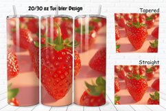 3D Strawberry 20/30oz Skinny Tumbler Product Image 1