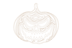 3D Layered Creepy Pumpkin Decoration Laser Cut SVG Product Image 2