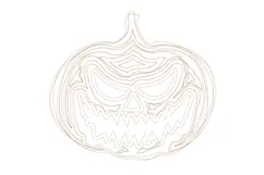 3D Layered Creepy Pumpkin Decoration Laser Cut SVG Product Image 2