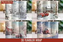 3D CHRISTMAS TUMBLER WRAP BEING USED AS A 20 OZ SUBLIMATION TUMBLER