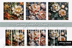 3D Sublimation Tumbler Wrap 3D Flowers Tumbler Bundle