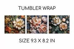 3D Sublimation Tumbler Wrap 3D Flowers Tumbler Bundle