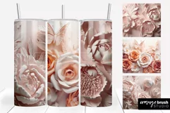 3D Sublimation Tumbler Wrap 3D Flowers Tumbler Designs