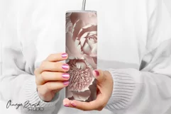 3D Sublimation Tumbler Wrap 3D Flowers Tumbler Designs