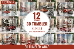 3D CHRISTMAS TUMBLER WRAP BEING USED AS A 20 OZ SUBLIMATION TUMBLER