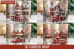 3D CHRISTMAS TUMBLER WRAP BEING USED AS A 20 OZ SUBLIMATION TUMBLER