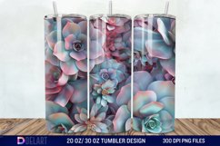 3d Succulent Flowers Tumbler Wrap Product Image 1