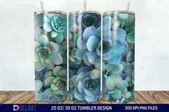 3d Succulent Flowers Tumbler Wrap Product Image 1