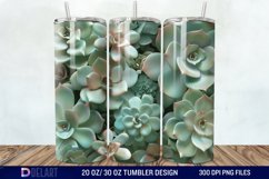 3d Succulent Flowers Tumbler Wrap Product Image 1
