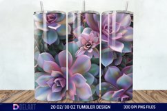 3d Succulent Flowers Tumbler Wrap Product Image 1