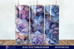 3d Succulent Flowers Tumbler Wrap Product Image 1