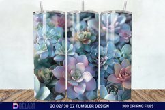 3d Succulent Flowers Tumbler Wrap Product Image 1