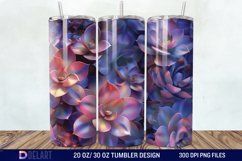 3d Succulent Flowers Tumbler Wrap Product Image 1