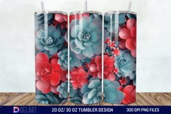 3d Succulent Flowers Tumbler Wrap Product Image 1