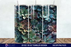 3d Succulent Flowers Tumbler Wrap Product Image 1