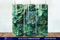 3d Succulent Flowers Tumbler Wrap Product Image 1