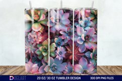 3d Succulent Flowers Tumbler Wrap Product Image 1