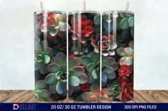 3d Succulent Flowers Tumbler Wrap Product Image 1