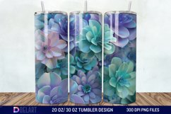 3d Succulent Flowers Tumbler Wrap Product Image 1
