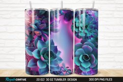 3D Succulent Plants 20/30oz Skinny Tumbler Product Image 1