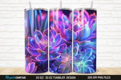 3D Succulent Plants 20/30oz Skinny Tumbler Product Image 1