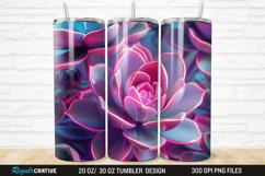 3D Succulent Plants 20/30oz Skinny Tumbler Product Image 1