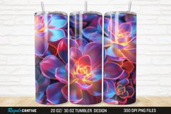 3D Succulent Plants 20/30oz Skinny Tumbler Product Image 1