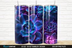 3D Succulent Plants 20/30oz Skinny Tumbler Product Image 1