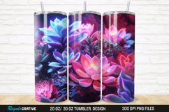 3D Succulent Plants 20/30oz Skinny Tumbler Product Image 1