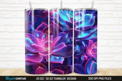 3D Succulent Plants 20/30oz Skinny Tumbler Product Image 1