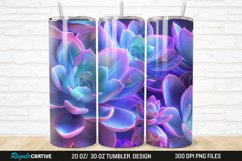 3D Succulent Plants 20/30oz Skinny Tumbler Product Image 1