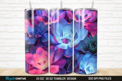 3D Succulent Plants 20/30oz Skinny Tumbler Product Image 1