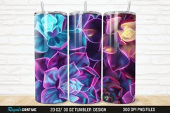 3D Succulent Plants 20/30oz Skinny Tumbler Product Image 1