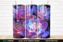 3D Succulent Plants 20/30oz Skinny Tumbler Product Image 1