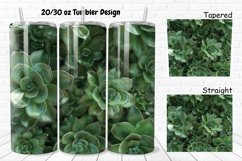 3D Succulent Flowers 20/30oz Skinny Tumbler Product Image 1