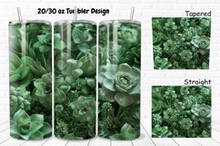 3D Succulent Flowers 20/30oz Skinny Tumbler Product Image 1