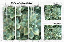 3D Succulent Flowers 20/30oz Skinny Tumbler Product Image 1
