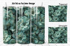 3D Succulent Flowers 20/30oz Skinny Tumbler Product Image 1