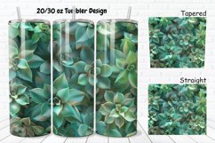 3D Succulent Flowers 20/30oz Skinny Tumbler Product Image 1