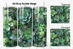 3D Succulent Flowers 20/30oz Skinny Tumbler Product Image 1