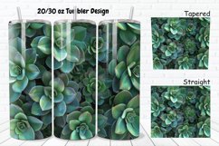 3D Succulent Flowers 20/30oz Skinny Tumbler Product Image 1
