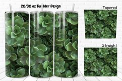 3D Succulent Flowers 20/30oz Skinny Tumbler Product Image 1