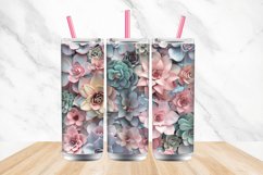 3D Succulents Flowers Tumbler Wrap Bundle Product Image 4