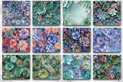 3D Succulents Flowers Tumbler Wrap Bundle Product Image 3
