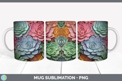 Gorgeous3D Succulent Mug Wrap design.