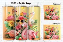 3D Summer Animals 20/30oz Skinny Tumbler Product Image 1