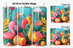 3D Summer Animals 20/30oz Skinny Tumbler Product Image 1