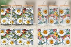Glass Can Wraps 3D Summer Flowers Product Image 3