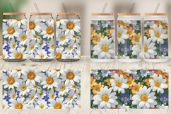 Glass Can Wraps 3D Summer Flowers Product Image 5