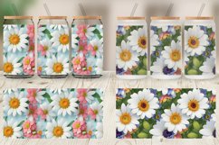 Glass Can Wraps 3D Summer Flowers Product Image 6